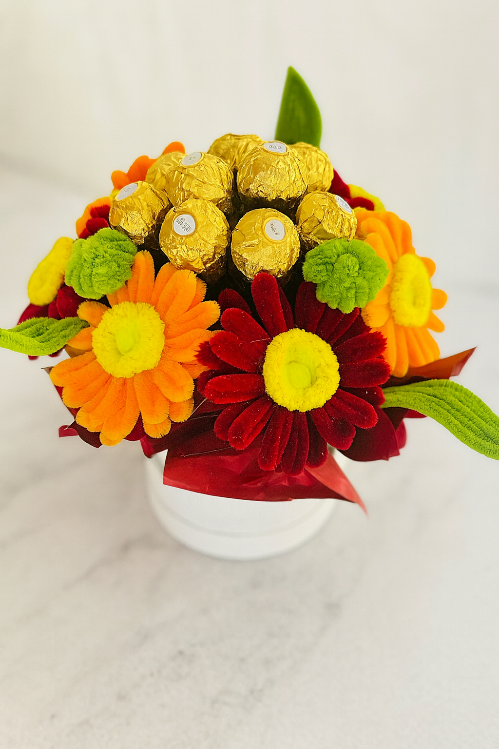 Golden Daisy Ferrero Bouquet
